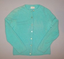 Nice Old Vtg 1960s Darlene Womans Angora Wool Sweater Size Small Turquoise Girls