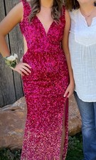 Pink Sequence Prom Dress Size 0/2