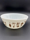 Pyrex Early American Mixing Bowl #403 2.5 Quart Ovenware White With Brown
