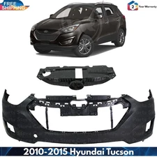 Front Bumper Cover Fascia & Grille Assembly Kit For 2010-2015 Hyundai Tucson