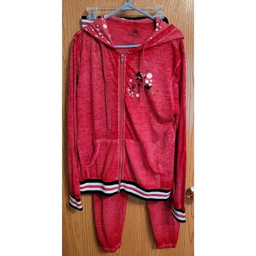 Disney World Minnie Mouse Rock the Dots series hoodie XL & pants size L