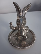 Seba Silver Plated Rabbit Trinket Dish/Ring Holder 1950s Made In England