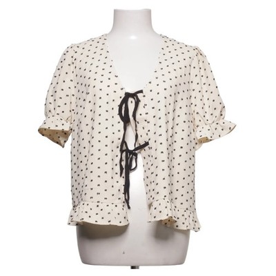 YAS, Top, Größe: M, Beige/Schwarz, Recyceltes Polyester, Gepunktet, Damen #OaJ