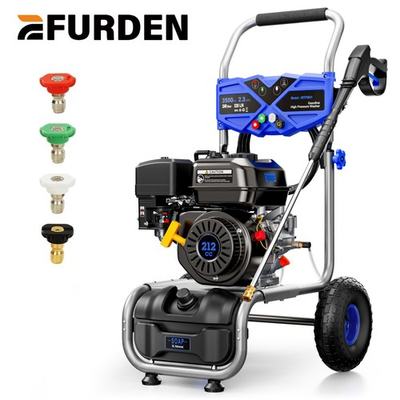 #ad #ad Efurden Gasoline Pressure Washer Cold Water 3500 PSI 2.3 GPM 212cc 4 Nozzles $260.99