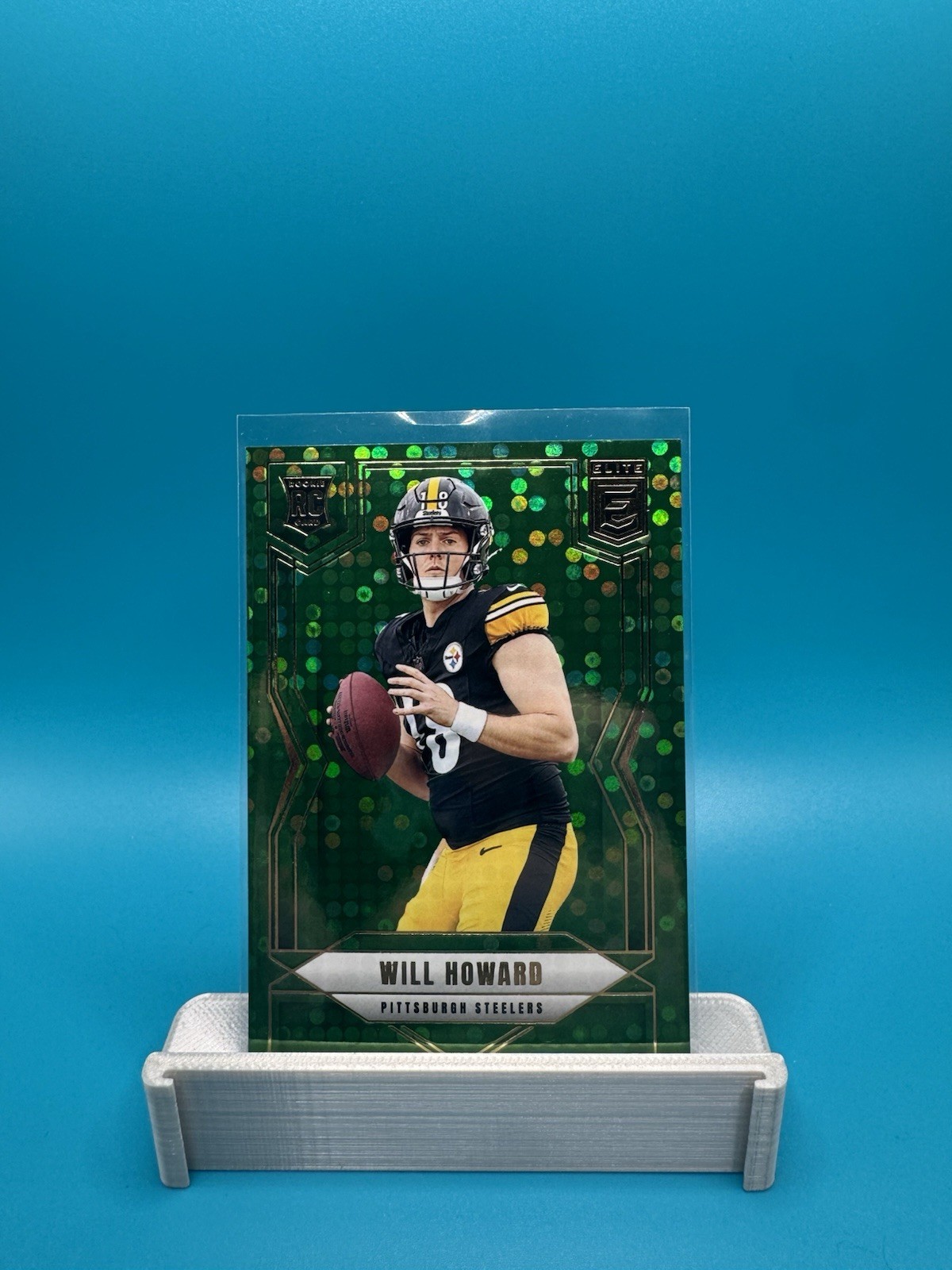 2025 Panini Donruss Elite Will Howard #150 Green Disco Rookie Steelers