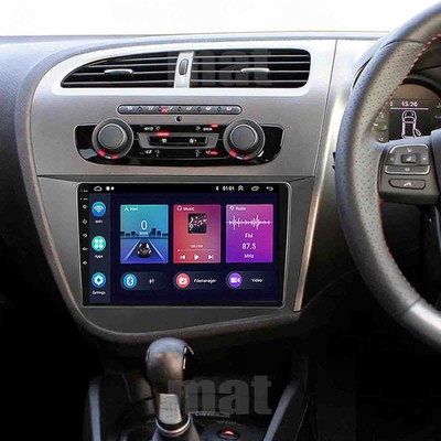 4G+64G 9'' Autoradio Wireless Carplay GPS FM Android15 für Seat Leon 2005-2013