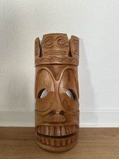 Tribal Tiki Totem Holzmaske 31 cm – Ozeanische Kunst, Wanddeko 393 g!