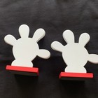 Rare Vintage Mickey Mouse Hand/Glove Resin Bookends — photo 4