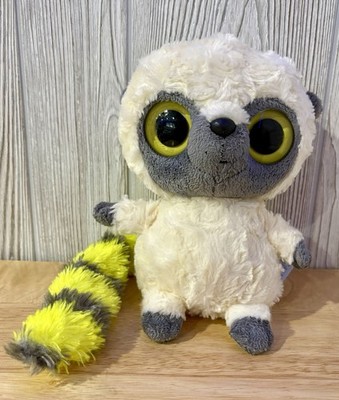 Aurora YooHoo & Friends White Lemur Plush 7  Big Yellow Eyes Stuffed Animal Toy