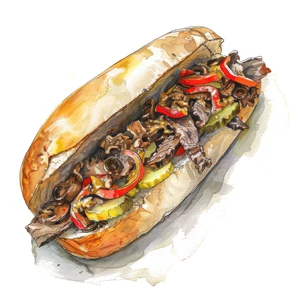 Sandwiches Sandwich Sub Self Adhesive Sticker