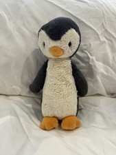 Jellycat Medium Bashful Grey & White Penguin Plush - Excellent Condition 