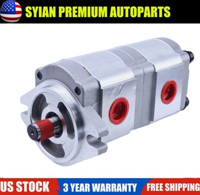 NEW Shaft 17.46mm  Hydraulic Tandem Double Gear Pump Replacement HGP-33A-F6/6R