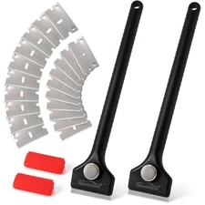 NEWISHTOOL Long Handle Scraper Tool Kit includes 2 Pcs Razor Blade Scraper an...