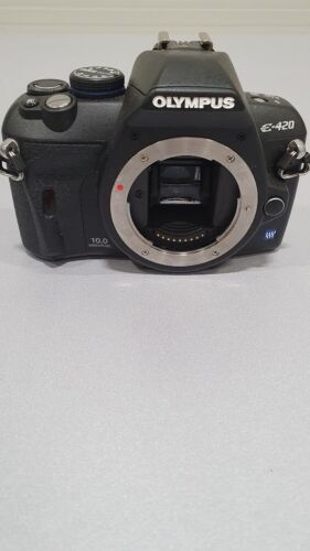 Olympus EVOLT E-420 10.0MP Digital SLR Camera Only Body Black Used For Parts - Afbeelding 1 van 9