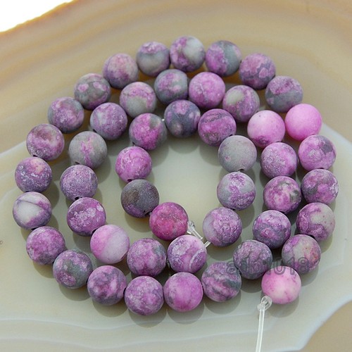 Wholesale Natural Matte Gemstone Round Spacer Loose Beads 4mm 6mm 8mm 10mm 12mm - Picture 124 of 228