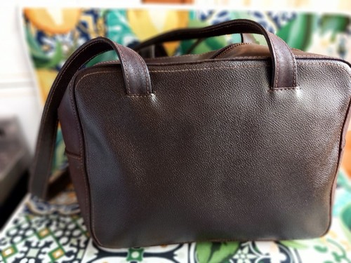 BORSA TRUSSARDI IN PELLE MARRONE VINTAGE PERFETTA DOPPIO MANICO LUNGO - Foto 2 di 10