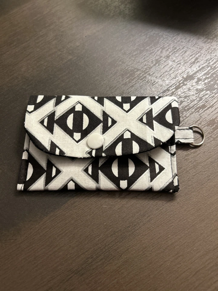 Ручной работы бумажник кредитной карты держатель подарочной карты хлопок * соответствующий брелок - Изображение 4 из 4