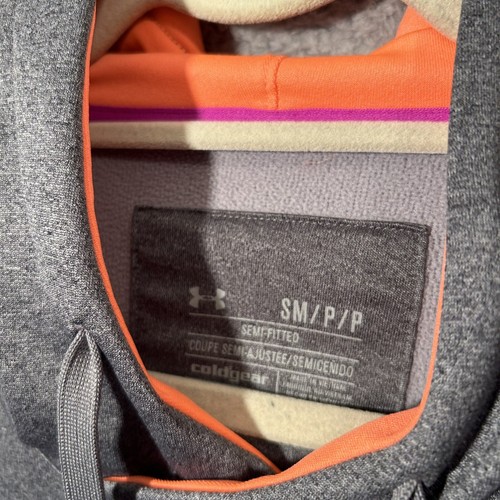 Under Armour Semi-Fitted Storm Embroidered Hoodie Women's Small Gray Pullover - Picture 3 of 8