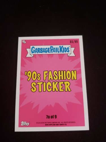 7a REESE BOKS 2019 Garbage Pail Kids Hate 90's FASHION GPK 65/99 - Picture 2 of 2