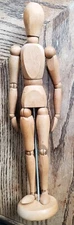 Vintage Wooden Jointed Moveable Figure Winsor & Newton Japan Mannequin 12 Inches