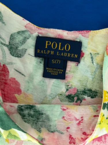 Polo Ralph Lauren Girls 7 8 Chino Bermuda Shorts Floral Swing Tank Top Outfit - Picture 6 of 12
