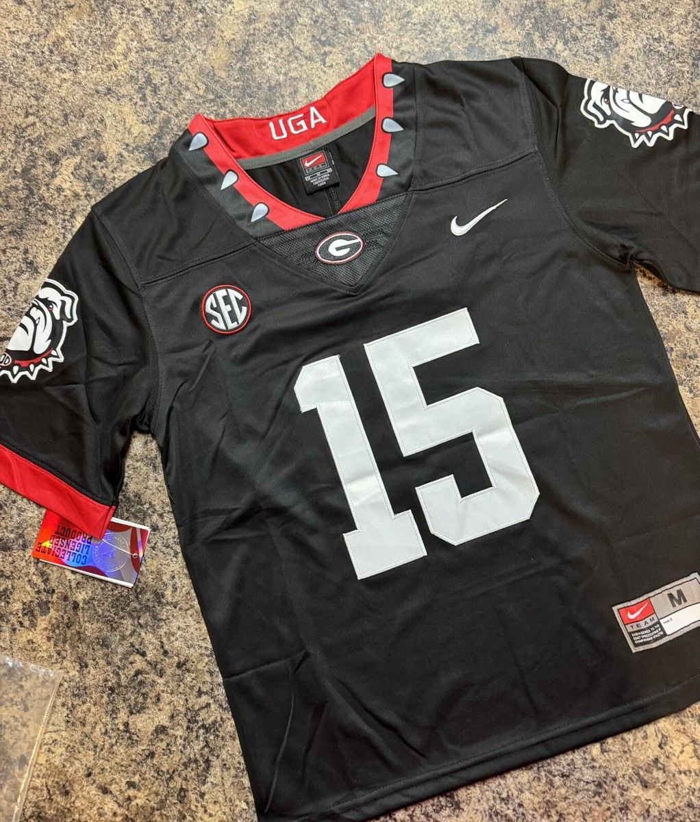 New Uga Black Uniforms Nike Georgia Bulldogs Jersey Youth L Black