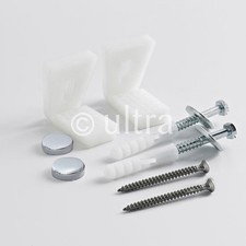 Angled Floor WC Toilet Pan/Bidet Fixing Bathroom Fitting Kit Inc Brackets Ultra 