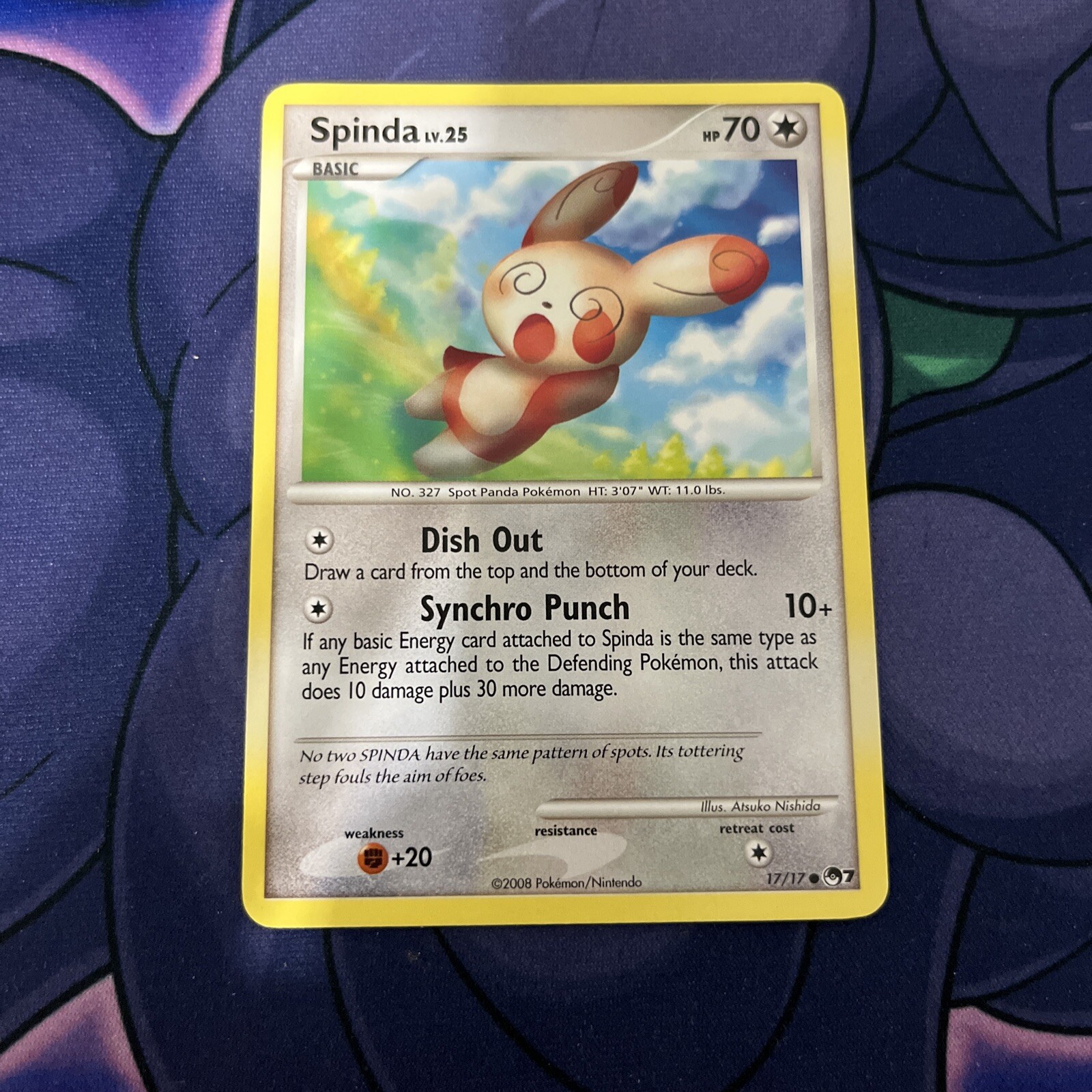 Spinda 17/17 Pop Series 7 Pokémon Card NM Lv.25