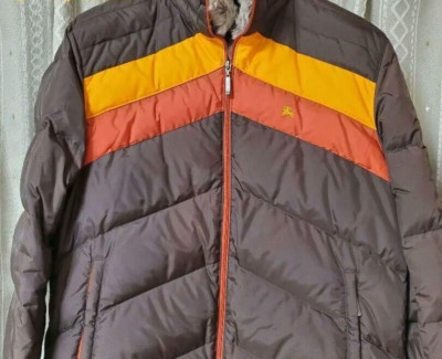 Burberry Black Label Down Jacket logo color Brown Rabbit Fur