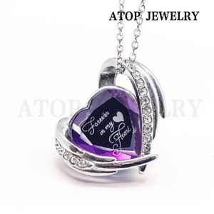 Heart Crystal Urn Necklace For Ashes Cremation Locket Pendant Memorial Jewelry