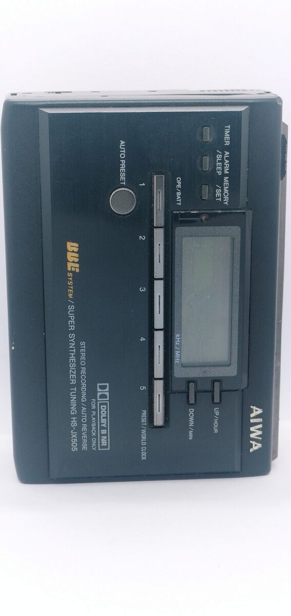 Aiwa HS JX 505 Walkman Cassette player No battery or adapter Aiwa HS JX 505 Walkman Cassette player No battery or adapter