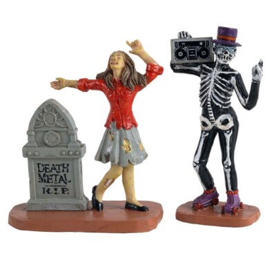 LEMAX Spooky Town 12013 - UNDEAD GROOVE, SET OF 2 Halloween Winterdorf NEU