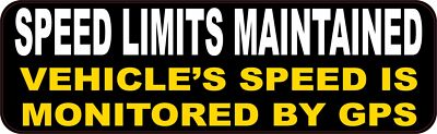 10in x 3in Speed Limits Maintained Vinyl Sticker Car Truck Vehicle Bumper Decal