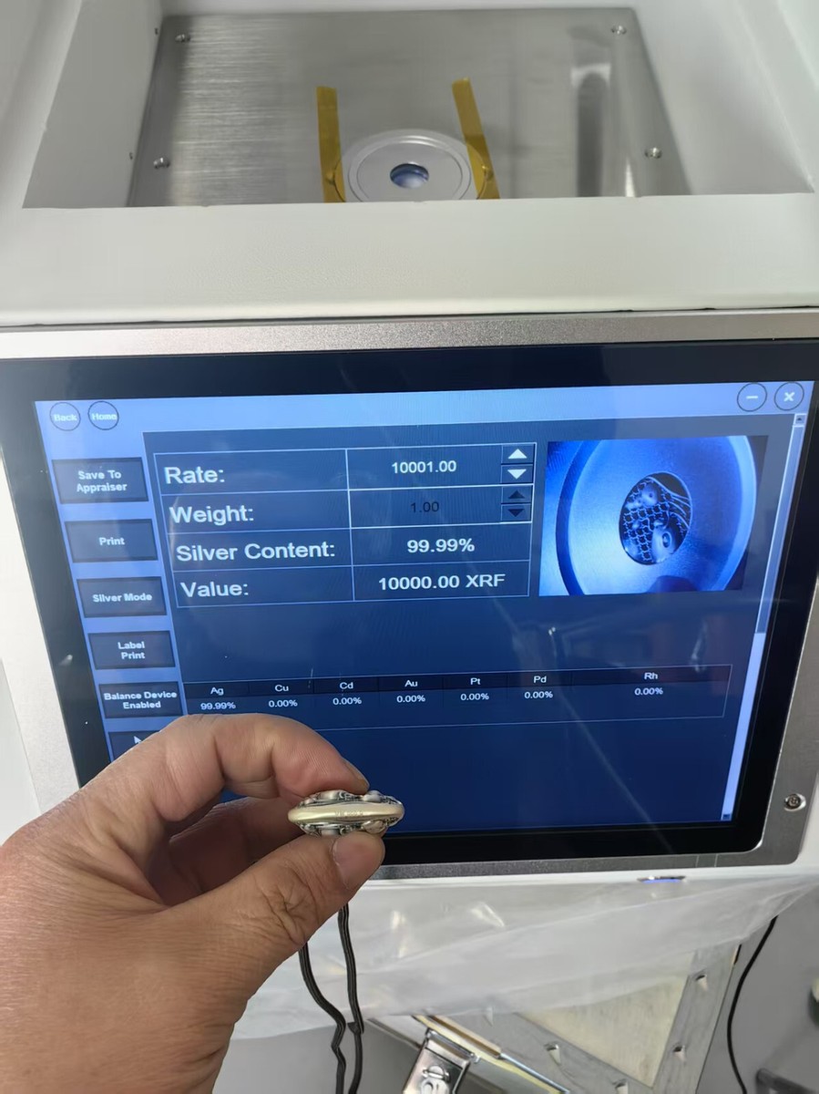 Touch Screen XRF Spectrum Analyzer Gold platinum Purity Au