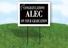 ALEC CONGRATULATIONS GRADUATE 18 in x 24 in Yard Sign Road Sign with Stand