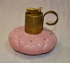 VTG 1950th Evans 4" porcelain table lighter in candle holder  shape untested