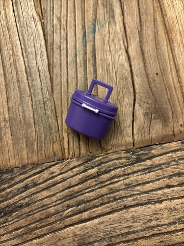 Barbie Doll Accessory Purple Oval Bag Purse Replacement part Vintage - Picture 2 of 3