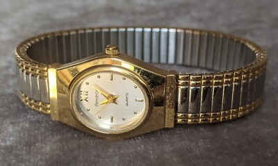 Armitron Women's Two Tone Quartz Watch 6'' Expansion Band Good Condition!