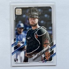 2021 Topps #US267 SP Joey Bart Rookie Photo Image Variation Catcher’s Gear RC