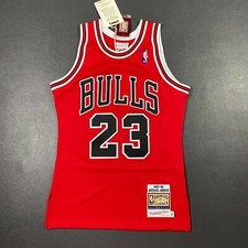 100 Authentic Michael Jordan Mitchell Ness 97 98 Bulls Jersey Size 36 S Mens