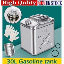 UK Jerry Can 30L 304 Stainless Steel Fuel Tank/Storage for Boat/Car/4WD/Motor