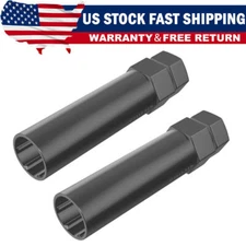 2pcs Black Socket Key Tool for 7 spline Lug Nuts | 19mm, 3/4", 21mm, 13/16" Hex