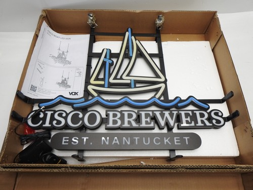 Cisco Brewers EST. NANTUCKET LED Boat Sign (25”W X 4.09”D X 20.43”H) VOX NEW!