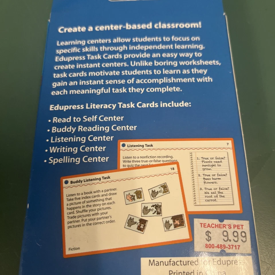 Literacy Center Task Cards, Listening Center Grade 2 48 cards Spanish Teaching - Image 4 of 4