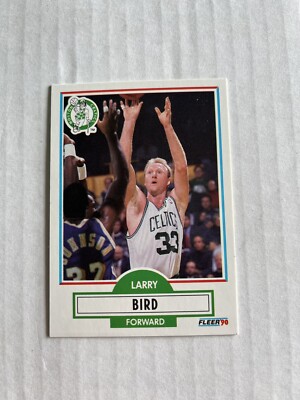 Larry Bird Boston Celtics Rare ''o'' Error Misprint 1990 Fleer Basketball Card #8