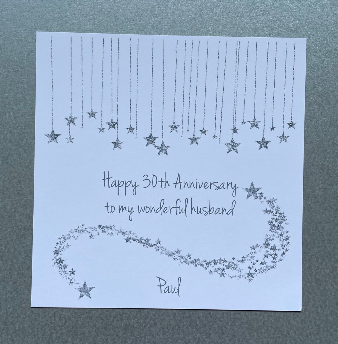 Personalised Handmade On Our 30th Pearl Wedding Anniversary Card