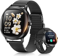 2 Free Straps Women's Smart Bracelet with 1.72” IP68 Waterproof Android & iOS