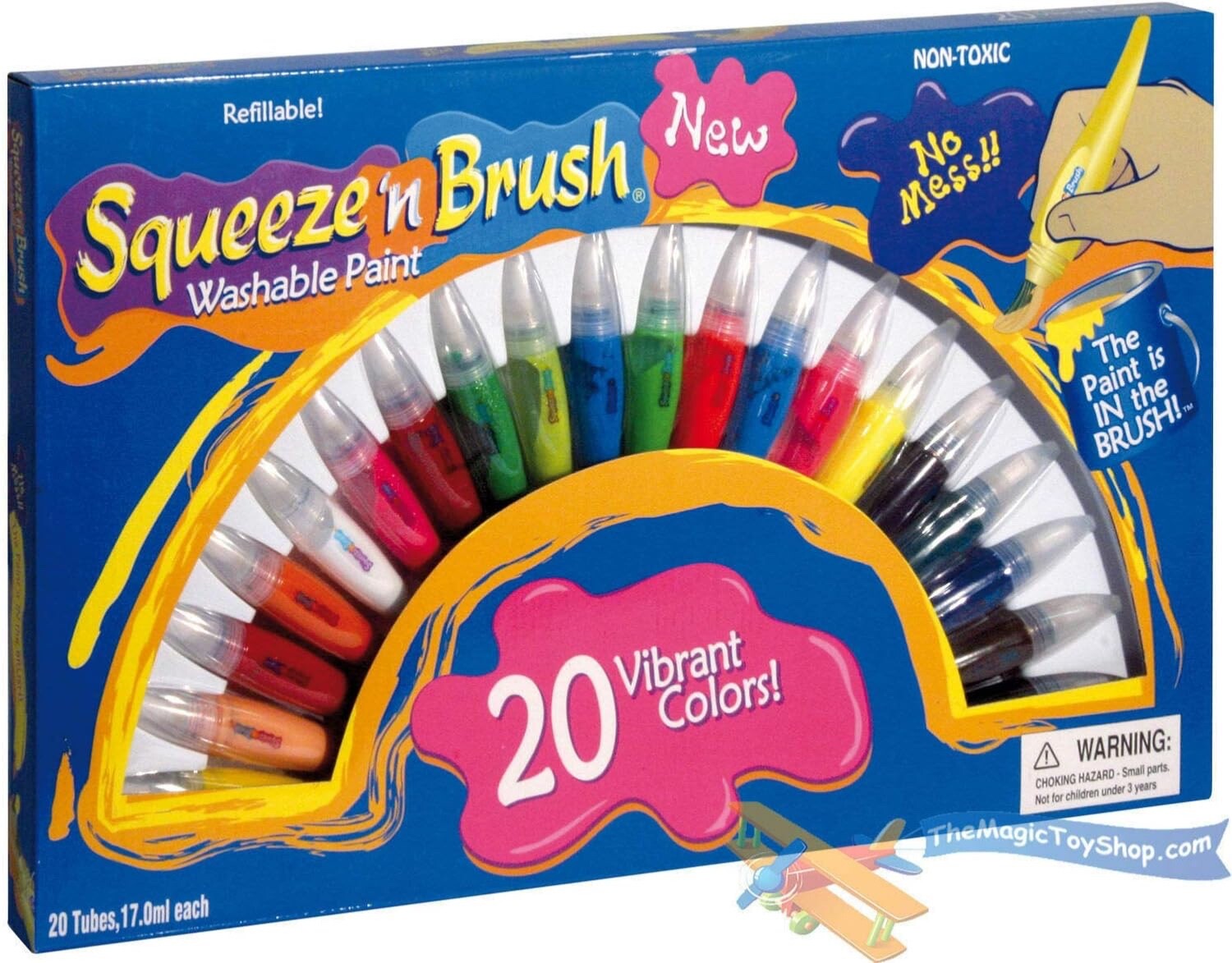 Kids Paint Tubes Art Craft Set with 20 Tube of Vibrant Non Toxic