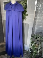 GOTH STEAMPUNK PROP DAVID BUTLER PRESSLER 1960S 70S CLOAK CAPE HALTER DRESS 8-10