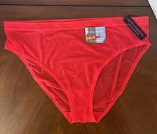 Curvy Couture Diva Red Mesh High Cut Brief NWT Size XXL Nylon & Spandex